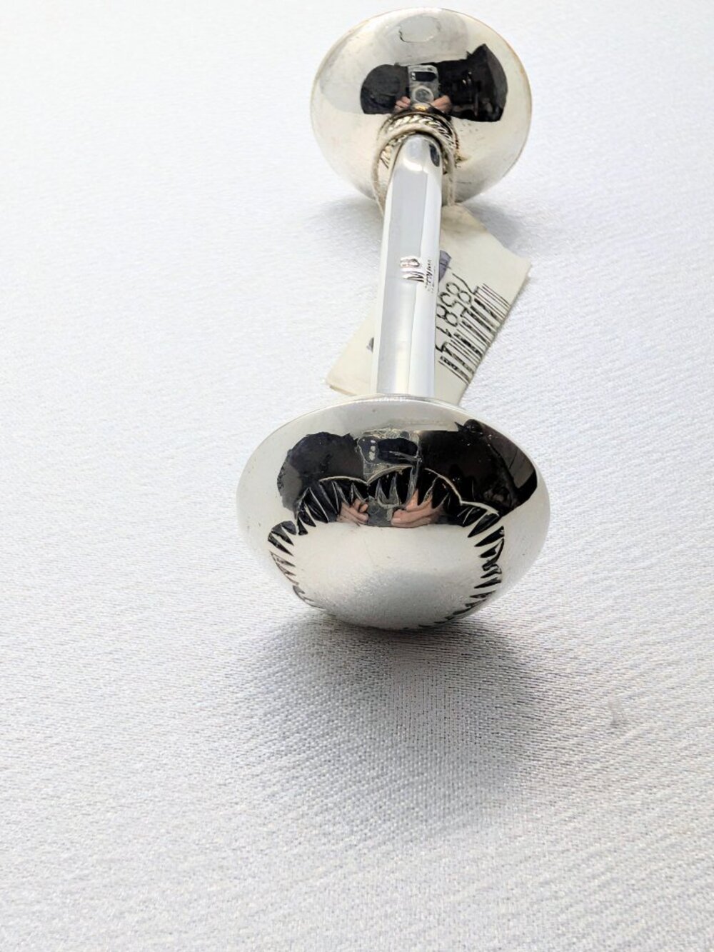 NEW handmade sterling silver baby rattle - Picture 5 of 11